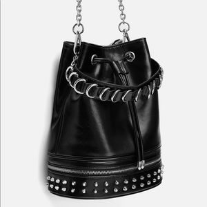 NWT Zara studded bucket crossbody bag